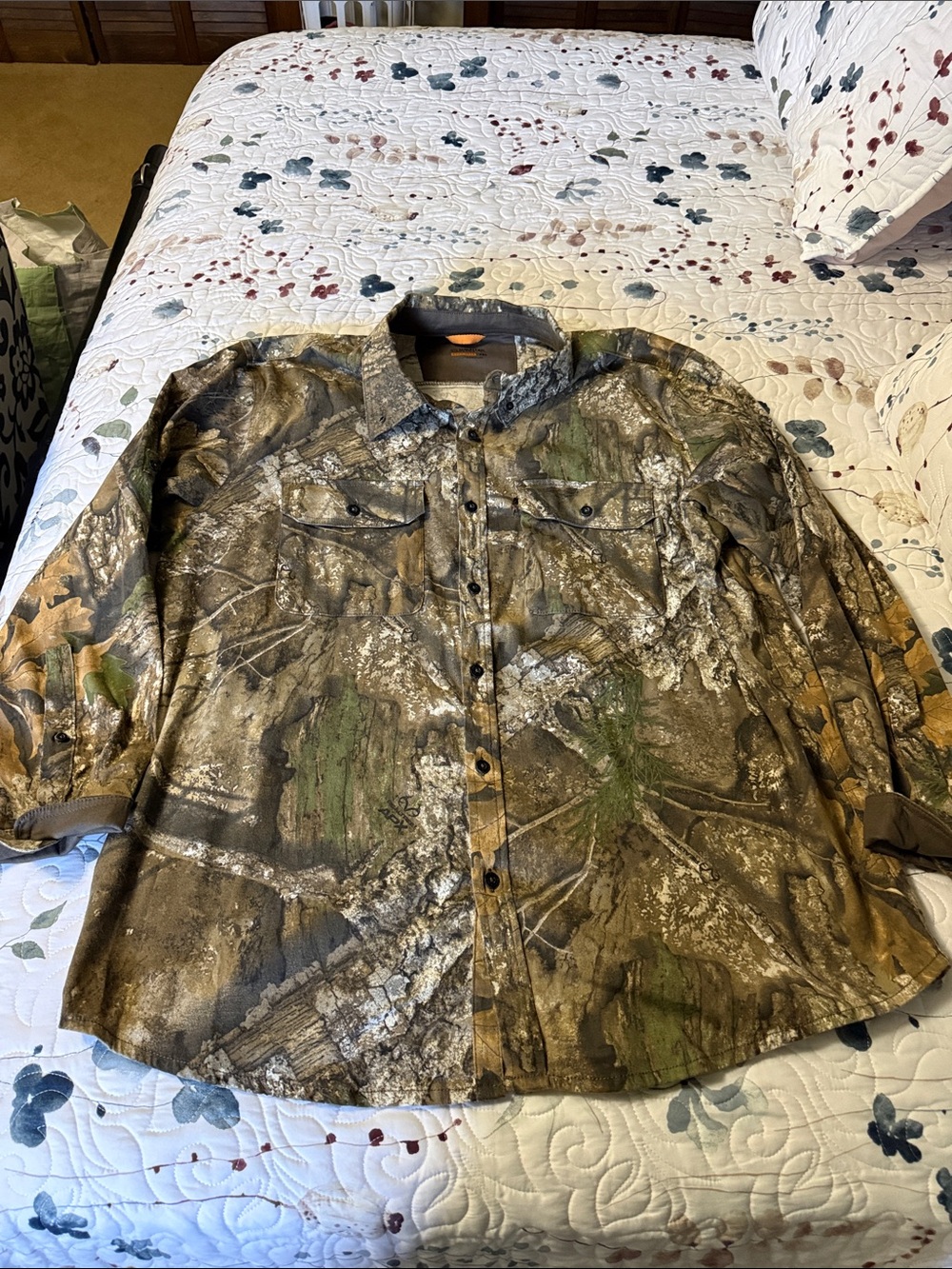 Magellan Outdoors Men's Camouflage Button-Up Jacket - Brown/Green